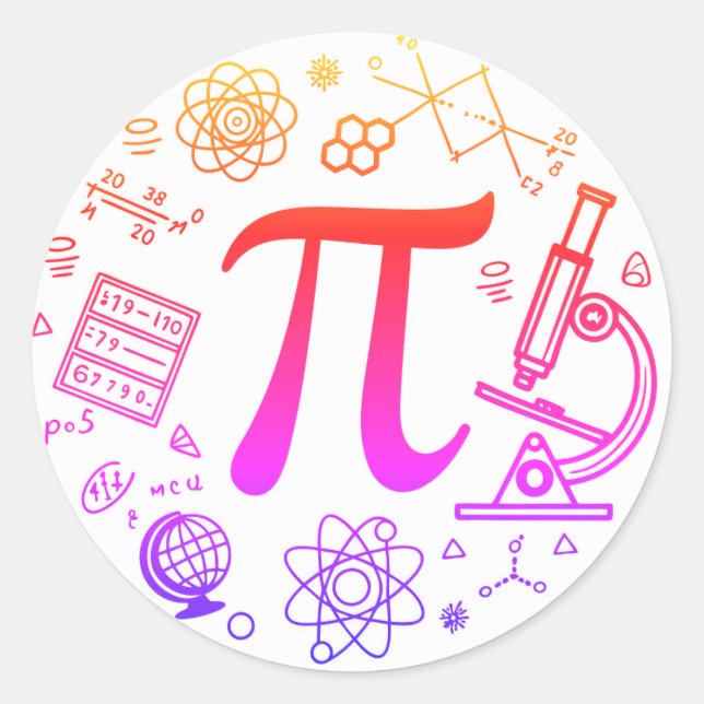Pi Enthusiasten Runder Aufkleber (Vorderseite)