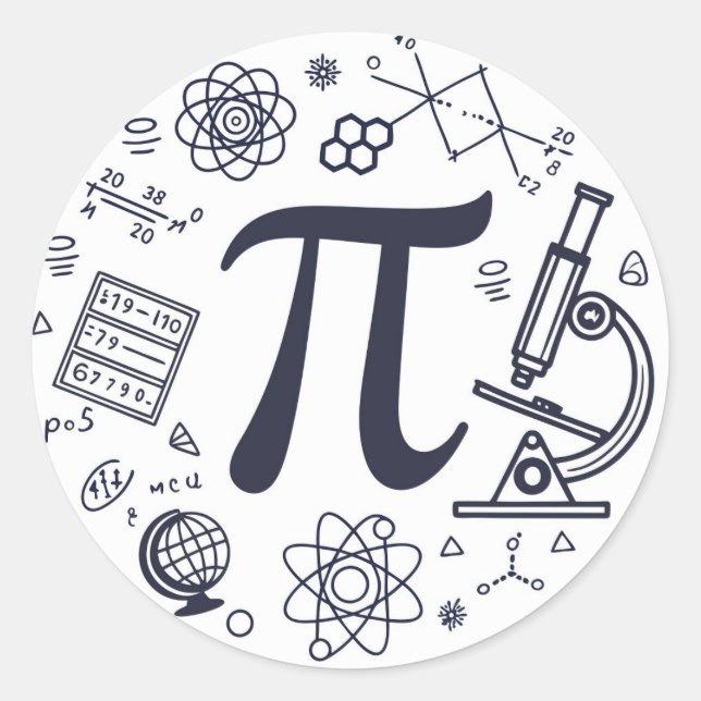 Pi Enthusiasten Runder Aufkleber (Vorderseite)