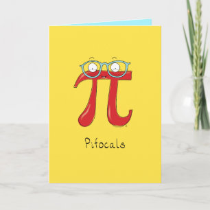 Pi Focals - symbole de pi avec la carte de voeux