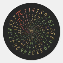 Pi Galaxy Runder Aufkleber