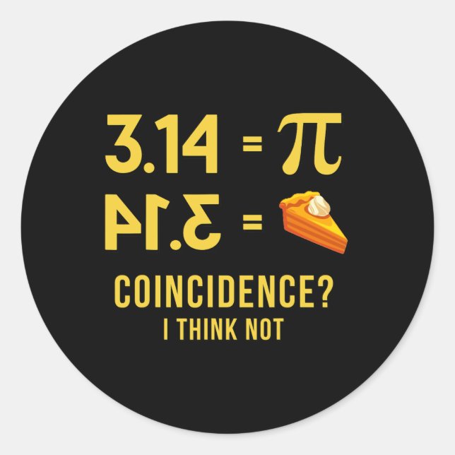 Pi Happy Pi Day Runder Aufkleber (Vorderseite)