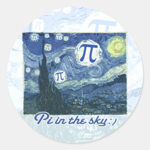 Pi im Himmel Runder Aufkleber