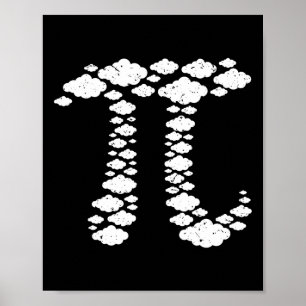 Pi im Himmel. Ziffer 3.14. Pi Tag 3.14. Pi Day Fun Poster