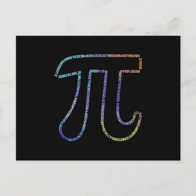 Pi Irrational Number Math Physics 3.14 Postkarte (Vorderseite)