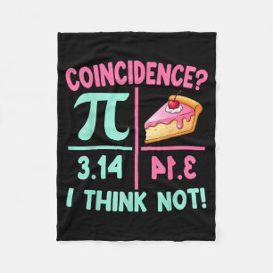 Pi ist gleich Kuchen für glücklichen Pi-Tag Mathe- Fleecedecke