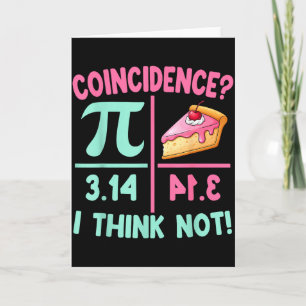Pi ist gleich Kuchen für glücklichen Pi-Tag Mathe- Karte