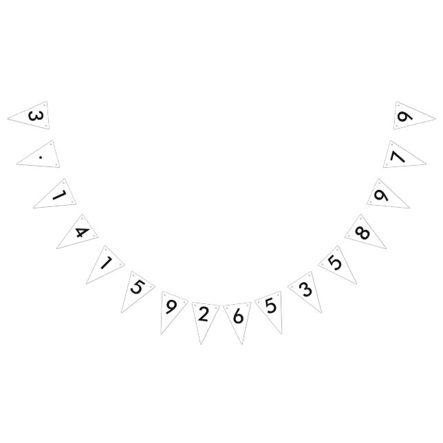 pi jour 3.14159... Drapeaux de Bunting (Tout)