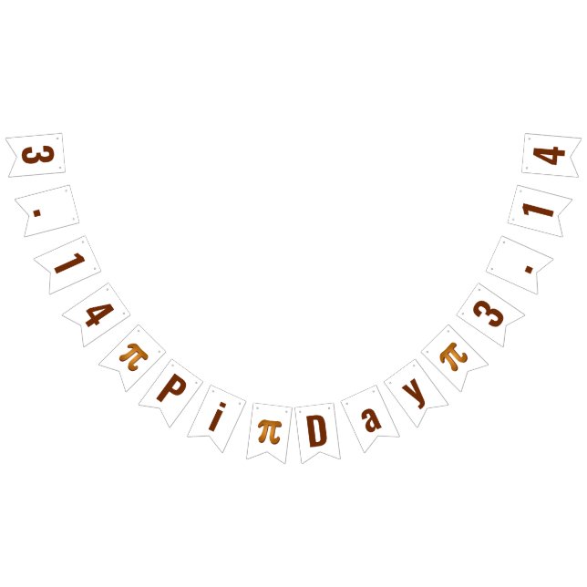 Pi Jour 3.14 Drapeaux de Bunting (Tout)