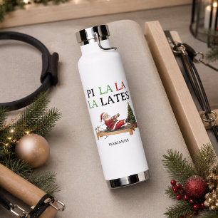 Pi La La La Lates Lustiger Weihnachtsmann Pilates Trinkflasche
