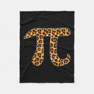 Pi Leopard Print Skin Cheetah Pi Day Mathematik Ne Fleecedecke