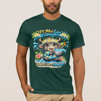 Pi Mai Lao Splash Soaked Like a Buffalo Funny Shir T-Shirt