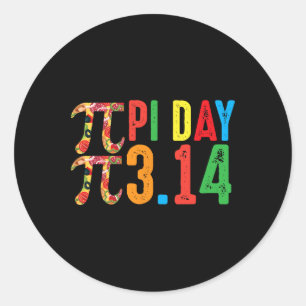 Pi Math Science Stem Gift 3,14 Pi Tag 2 Runder Aufkleber