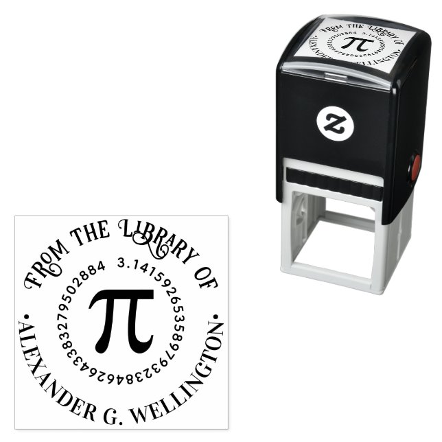 Pi Math Symbol griechischer Buchstabenbibliotheksn Permastempel (Beispiel)