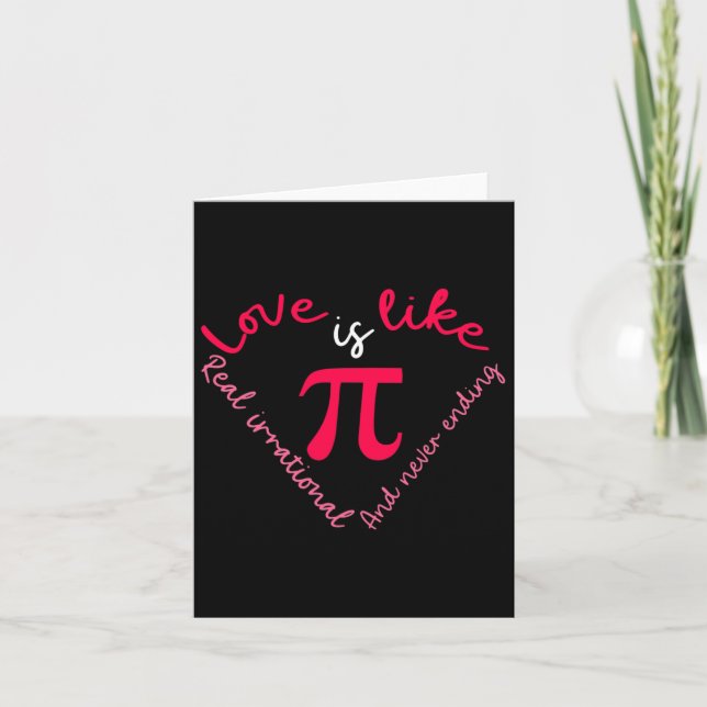 Pi Mathe Science Pi Day Valentine's Day Karte (Vorderseite)