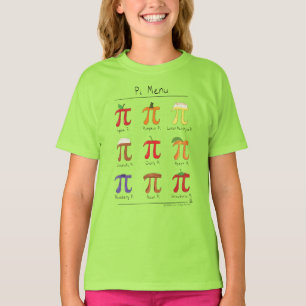Pi Menu Cute Math Pi Day T-Shirt de fille pour enf