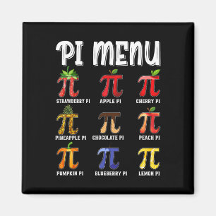 Pi Menü Funny Pi 3.14 Mathe Teacher Pie Menü Mathe Magnet
