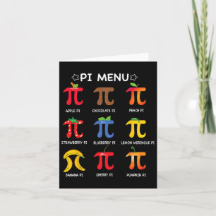 Pi Menu Mathematiker Lehrer Funny Pi Day Math Lehr Karte