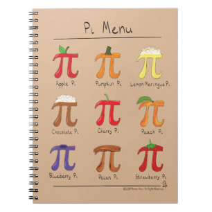 Pi Menu Niedlich Mathematik Pi Day Notebook Notizblock