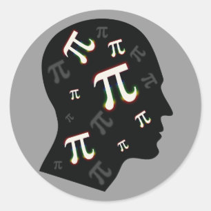 Pi Mind Math Runder Aufkleber
