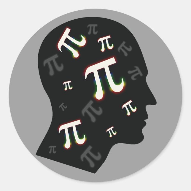Pi Mind | Math Runder Aufkleber (Vorderseite)
