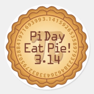 Pi mit Pie Crust Sticker