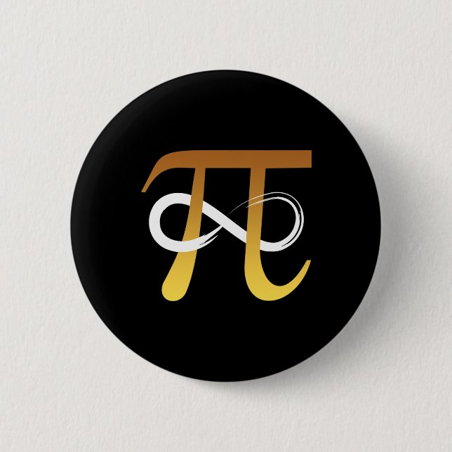 Pi Number 3.14 Unendlichkeitssymbol Funny Mah Geek Button (Vorderseite)