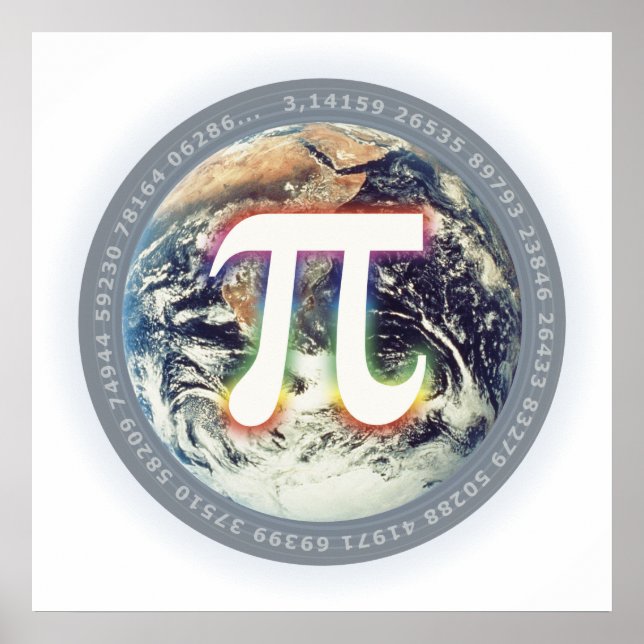 Pi Number on Earth - Math Poster (Vorne)
