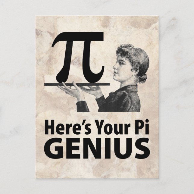 Pi Number Spaß Postkarte (Vorderseite)