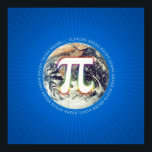 Pi Nummer auf Erden | Math Blue Poster<br><div class="desc">Pi Nummer Design auf Plakat. Ideal für Studenten,  Mathematiker,  Mathematiker,  Mathematiker/Naturwissenschaftler,  Professoren,  Forscher oder für alle,  die Sie als Wissenschaftler kennenlernen,  gibt es für den Pi Day! *** Die Hintergrundfarbe kann geändert werden.</div>