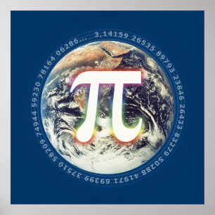 Pi Nummer auf Erden   Math Poster