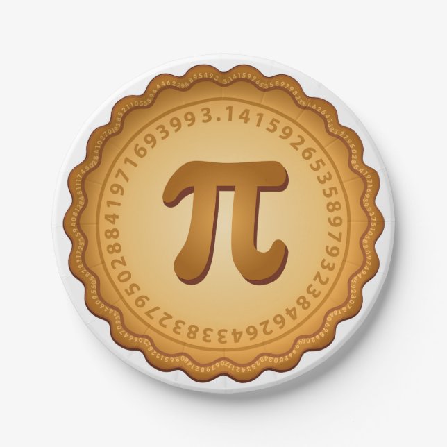 Pi Paper-Teller für PIE Pappteller (Vorderseite)