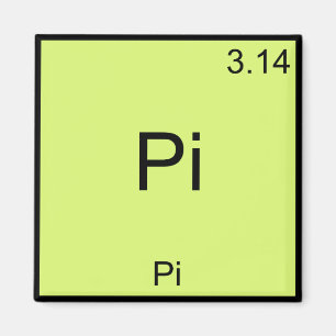 Pi - Pi Lustiges Mathe-Element Chemie T-Shirt Magnet