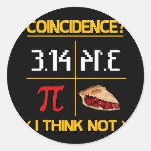 Pi Pi Pie Zufall Math Pi Tag Runder Aufkleber