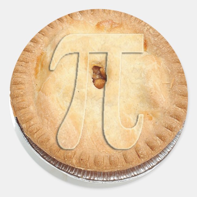 PI PIE CRUST 3.14 RUNDER AUFKLEBER (Vorderseite)