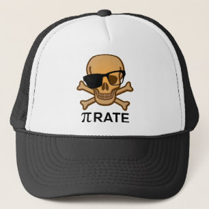 Pi Pirate Funny Math Geometry Ball Cap Hat Nerd Truckerkappe