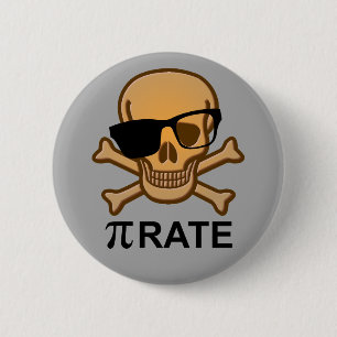 Pi Pirate Funny maths Géométrie Bouton Badge Pin