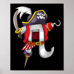 Pi Pirate Shirt Cool Pi Mathematik Lovers Funny m Poster