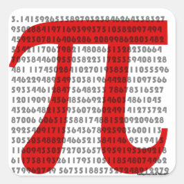 Pi Quadratischer Aufkleber