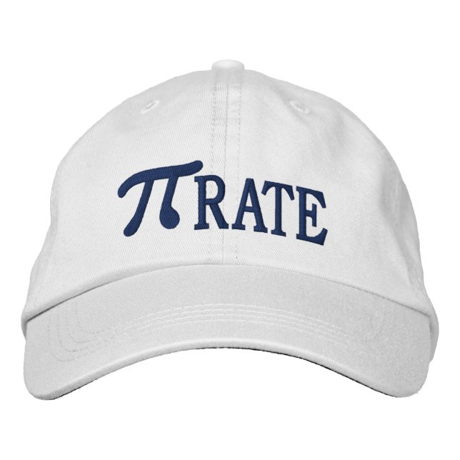Pi... RATE Bestickte Baseballkappe (Vorderseite)