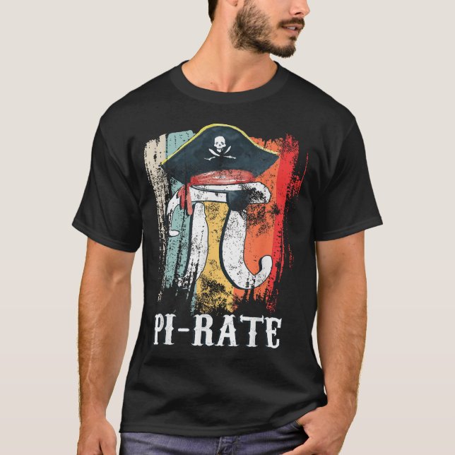 Pi Rate Happy Pi Day Math Geek Pirate Lover T-Shirt (Vorderseite)