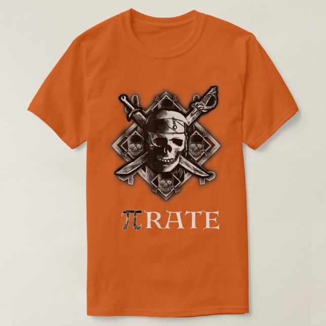 PI Rate Pirate Funny Cool Math Geek Nerd Geschenk T-Shirt (Design vorne)