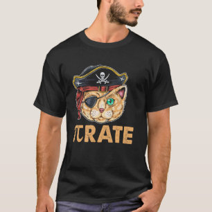 Pi Rate Piratenkatze Lustige Mathe Liebhaber Katze T-Shirt