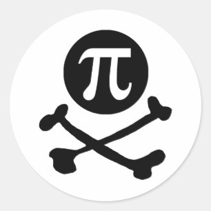 Pi-Rate Runder Aufkleber