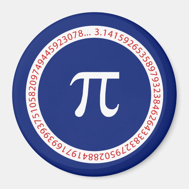 Pi Ring on Navy Blue Magnet (Vorne)