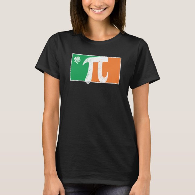 Pi Rish St Patrick's Day Irish Flag C Distressed T-Shirt (Vorderseite)
