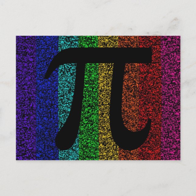 Pi Sign Black Postkarte (Vorderseite)