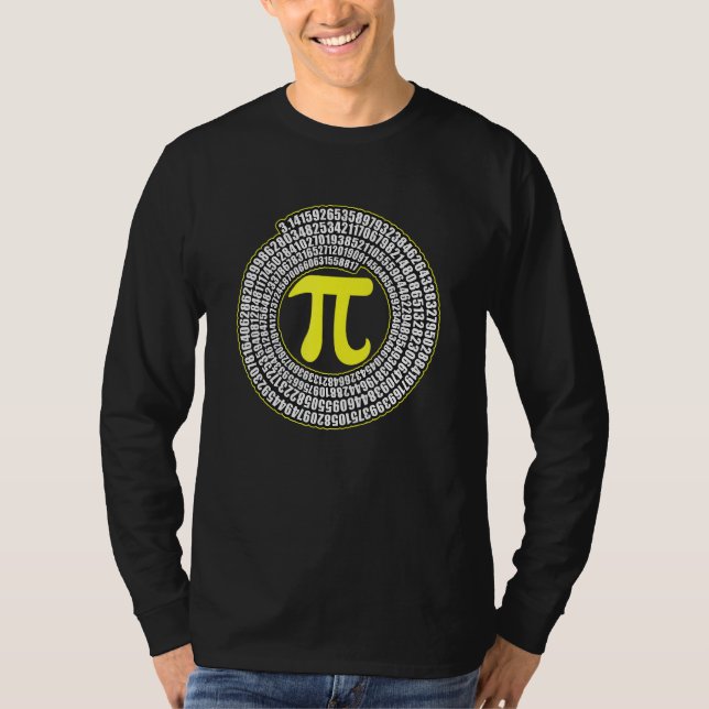 Pi Spiral Symbol Math Unendlichkeit Irrationale Za T-Shirt (Vorderseite)