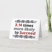 Pi Success Funny Math Abschluss Card
