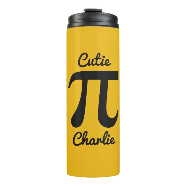 Pi / Süsse Pie custom text & color tumbler Thermosbecher (Vorderseite)