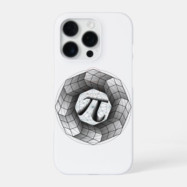 Pi Symbol-1, Optical Illusion iPhone Case für Sie 16 Pro Hülle (Rückseite)